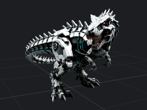 Platina Mecha Dino Modelo 3D
