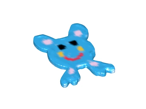 Toy blue teddy bear 3D Model