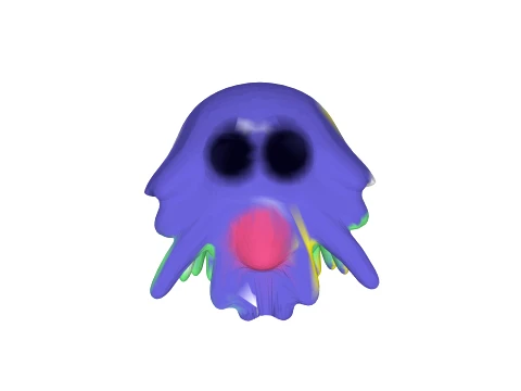 Horns octopus monster 3d 3D Model