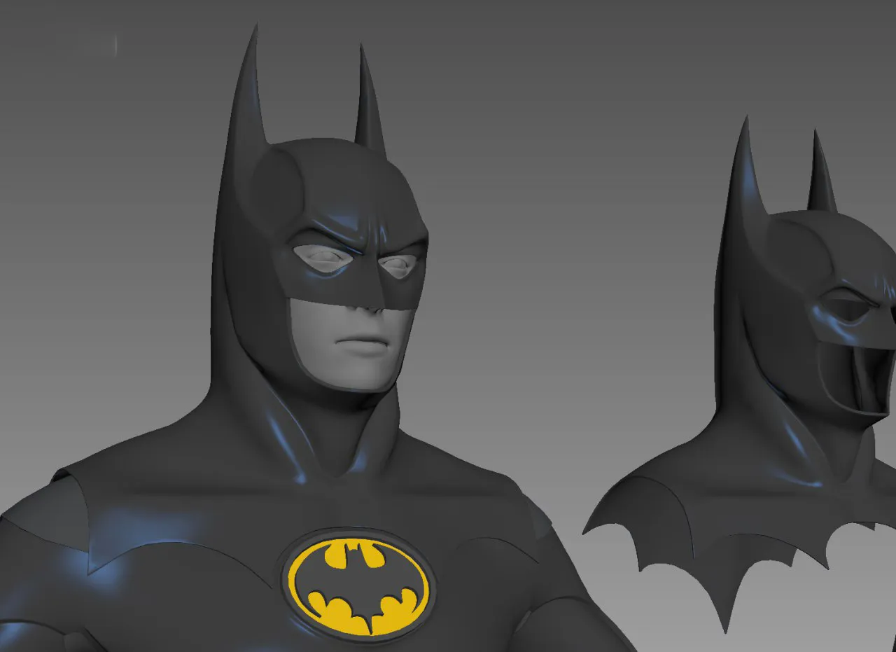 Batman Returns Helmet 3D Model .c4d .max .obj .3ds .fbx .stl .blend 