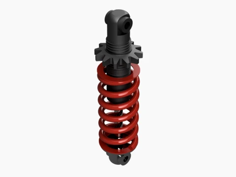 Premium MacPherson Coilover Shock Absorber CAD Model 3D Model