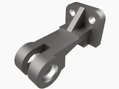 Premium Extended Clevis Bracket CAD Model 3D Model