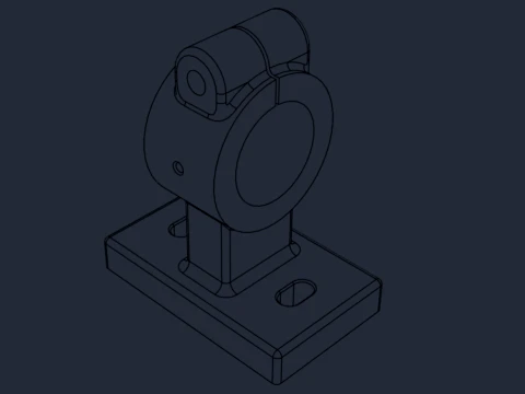 Premium Flanged Split Clamp CAD Model 3D Model