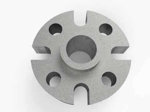 Industrial Slotted Coupling Flange - Premium CAD Model 3D Model