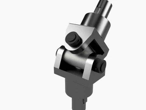 Premium Universal Joint Assembly - CAD Sources Technical Drawings Included F3D STEP STL PDF 3D Model