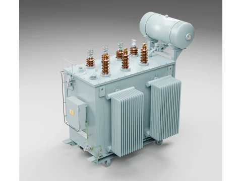 Industrial Oil-Immersed Transformer 1600kVA Rigged Animated PBR 3D Model