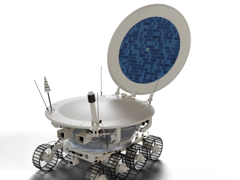 Soviet Lunar Rover Lunokhod Style - Realistic PBR Modelo 3D