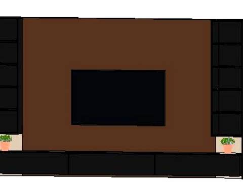 TV Wall 3D Model