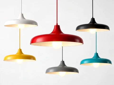 Vintage Industrial Pendant Light 3D Model