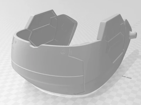 Kaiju N8 Mina Ashiro Visor Buckles 3D Print Model