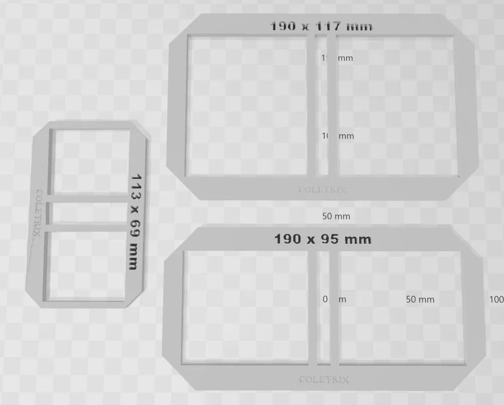 3 Binding Guide Sizes 3D Print Model .c4d .max .obj .3ds .fbx .stl .blend 