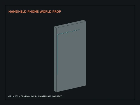 Handheld Phone World Prop 3D Model