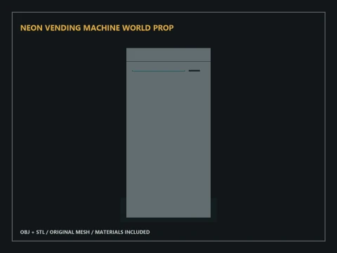 Neon Vending Machine World Prop 3D Model