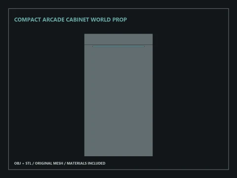 Compact Arcade Cabinet World Prop 3D Model