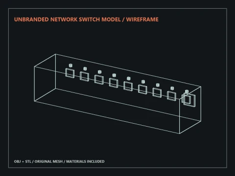 Unbranded Network Switch Model 3D Model