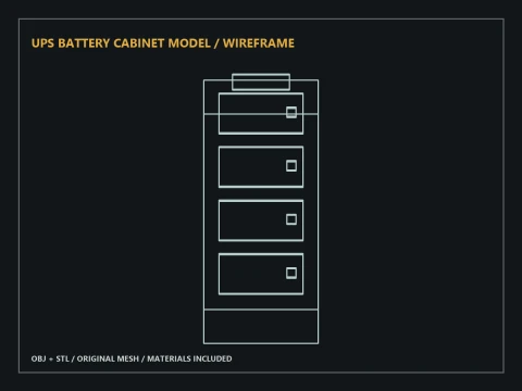 UPS Battery Cabinet Model 3D Model