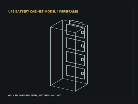 UPS Battery Cabinet Model 3D Model