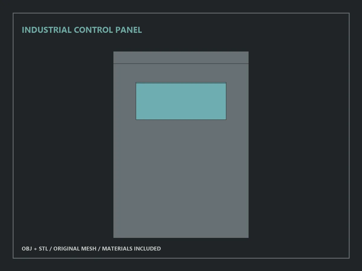 Industrial Control Panel 3D Model .c4d .max .obj .3ds .fbx .stl .blend 