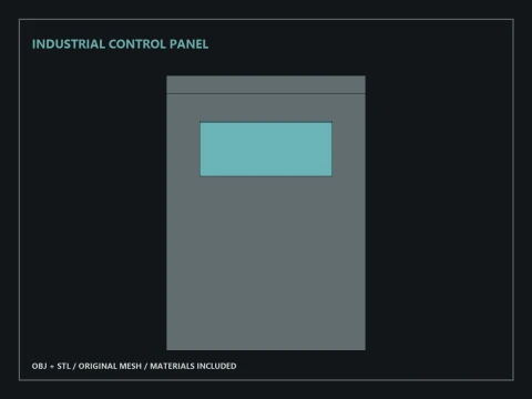 Industrial Control Panel 3D Model