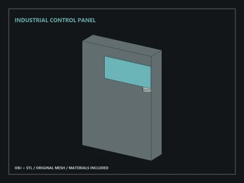 Industrial Control Panel 3D Model