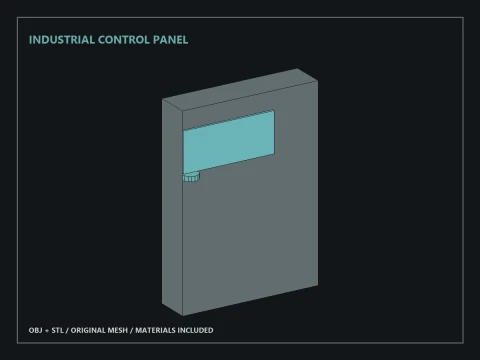 Industrial Control Panel 3D Model