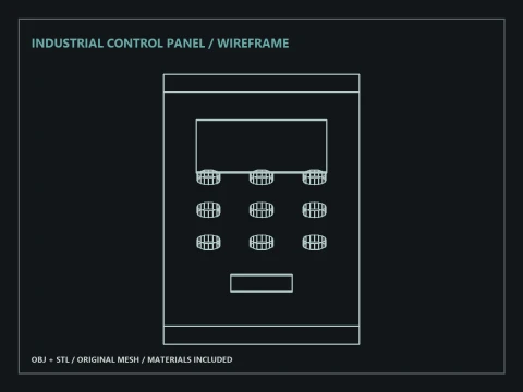 Industrial Control Panel 3D Model