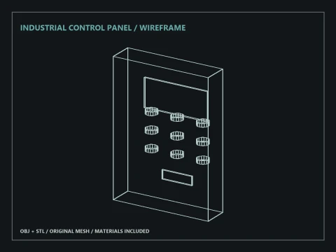 Industrial Control Panel 3D Model