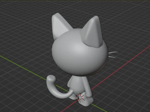 Cute Cartoon Black Cat 3D Printable figure 3D Print Model