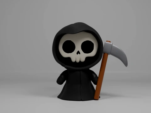 Grim Reaper 3D Print Halloween Death Figure Modèles 3D en vedette