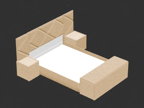 HeritageNatureBBHBNSX2Bench160X200SetBoucle 3D Model