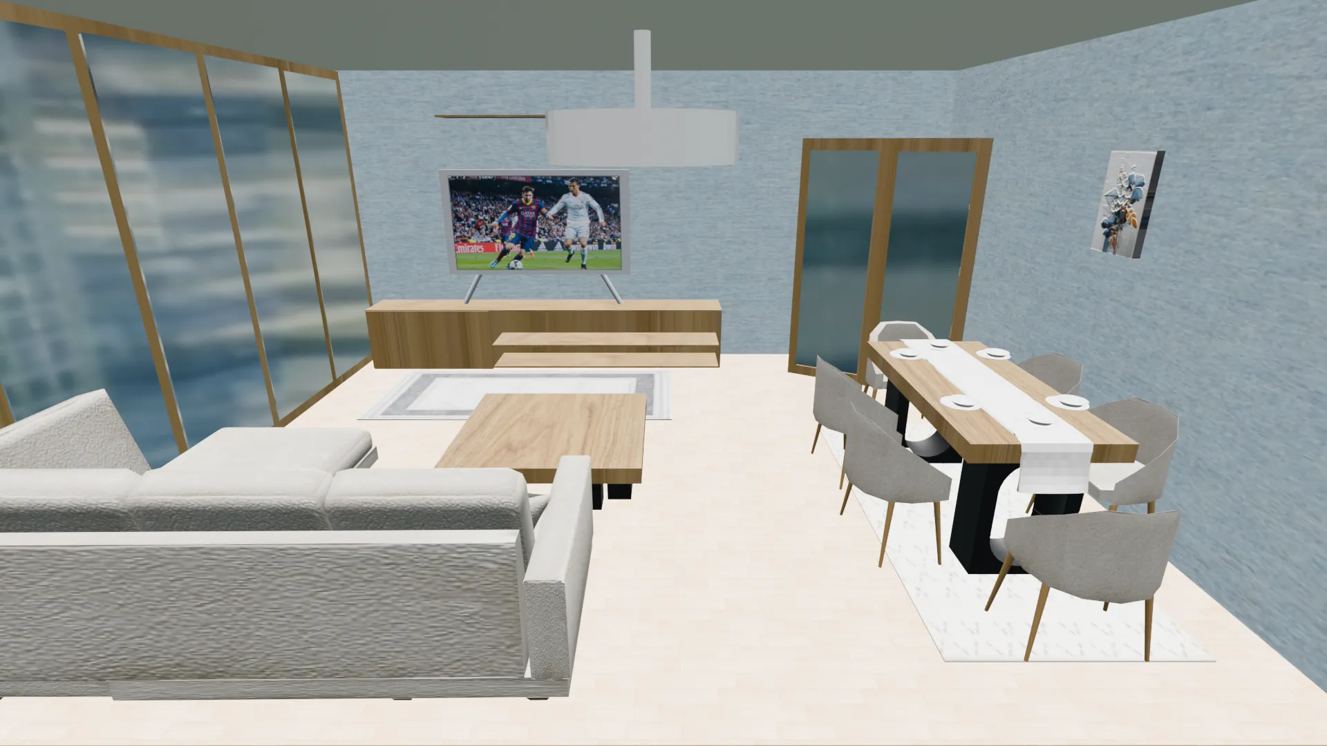Heritage Modern Living Room 3D Model .c4d .max .obj .3ds .fbx .stl .blend