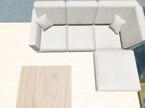 Heritage Modern Living Room 3D Model