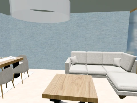 Heritage Modern Living Room 3D Model