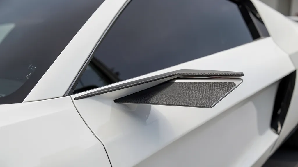 Aerodynamic Luxury Sportscar Rearview Mirror Concept High-End 3D Asset 3D Model .c4d .max .obj .3ds .fbx .stl .blend 
