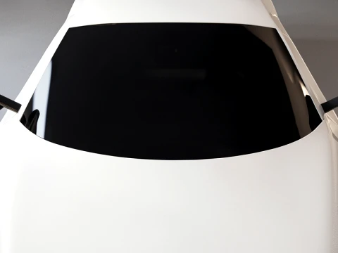 Aerodynamic Luxury Sportscar Rearview Mirror Concept High-End 3D Asset 3D Model