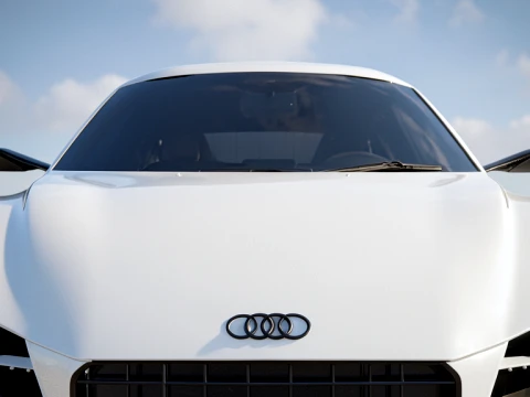 Aerodynamic Luxury Sportscar Rearview Mirror Concept High-End 3D Asset 3D Model