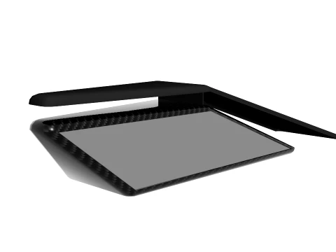 Aerodynamic Luxury Sportscar Rearview Mirror Concept High-End 3D Asset 3D Model