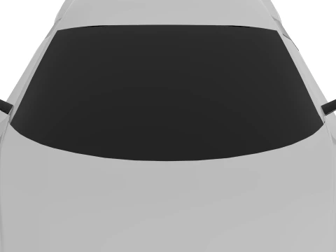 Aerodynamic Luxury Sportscar Rearview Mirror Concept High-End 3D Asset 3D Model