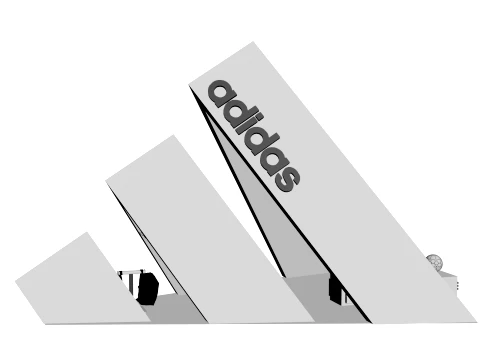 Adidas Sport Showroom Stand Architecture 3D Model