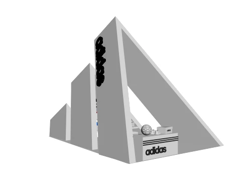 Adidas Sport Showroom Stand Architecture 3D Model