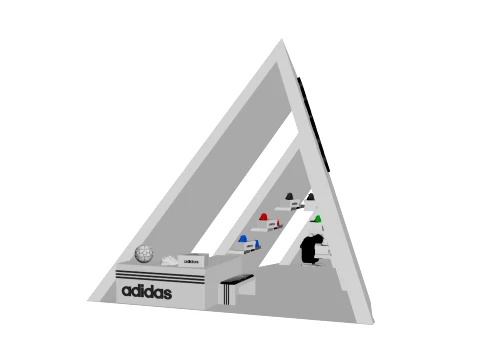 Adidas Sport Showroom Stand Architecture 3D Model