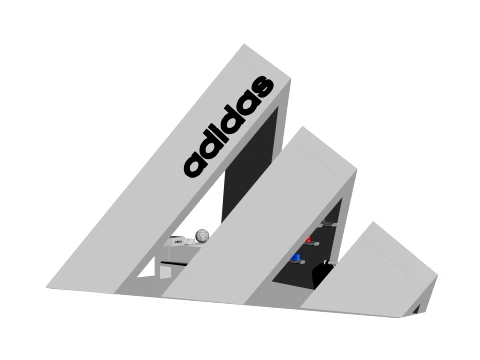 Adidas Sport Showroom Stand Architecture 3D Model