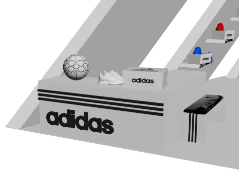 Adidas Sport Showroom Stand Architecture 3D Model