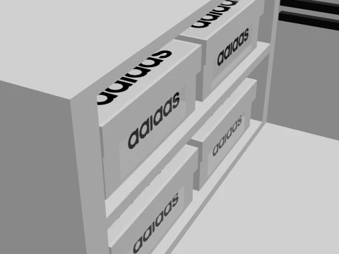 Adidas Sport Showroom Stand Architecture 3D Model