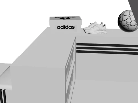 Adidas Sport Showroom Stand Architecture 3D Model