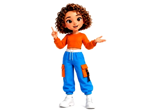Stylized Cartoon Girl teenage Character Fully Rigged Animated 3D Model