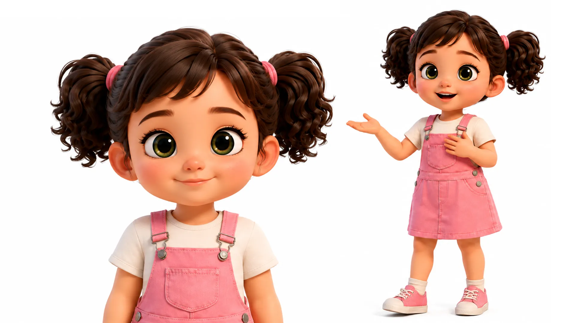 Stylized Toon Girl Kid Character Rigged 3D Cartoon Child 3D Model .c4d .max .obj .3ds .fbx .stl .blend
