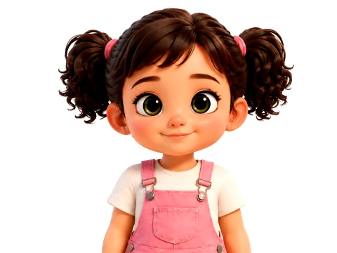 Stylized Toon Girl Kid Character Rigged 3D Cartoon Child 3D Model