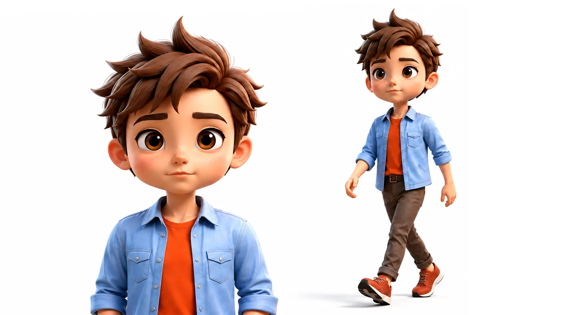 Stylized Cartoon Kid Boy 3D Character Rigged Animated Game Ready 3D Model .c4d .max .obj .3ds .fbx .stl .blend 