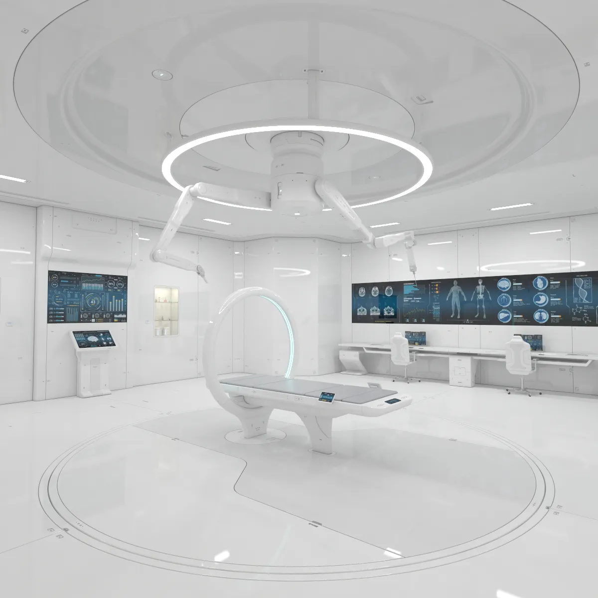 Sci-Fi Laboratory and Corridor 3D Model .c4d .max .obj .3ds .fbx .stl .blend